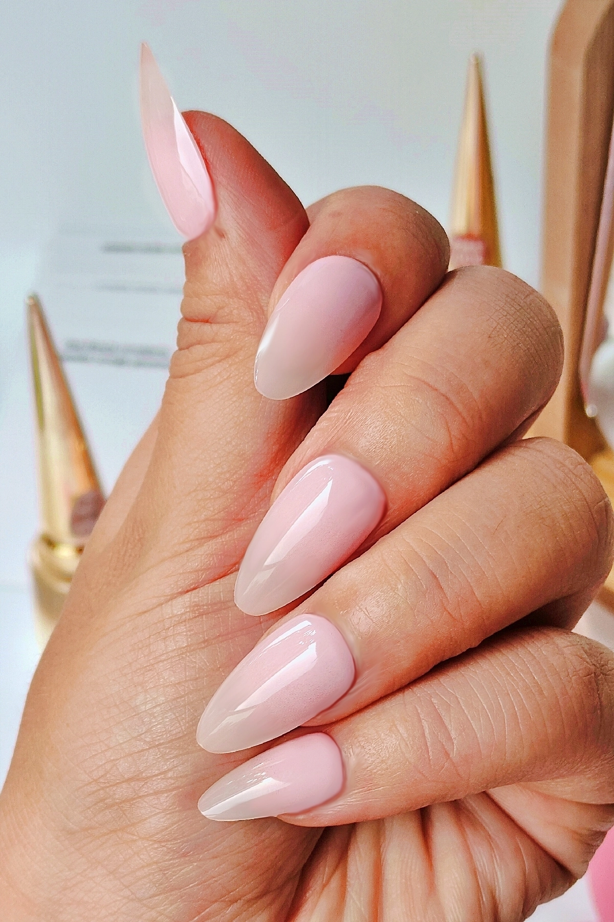 1-Kapak_takma_tırnak_24adet_ 24 Adet Badem Takma Tırnak Seti Orta Uzunlukta DY195 - Görsel 1