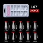 10 Farklı Boy 100 Adet Ölçekli Poly Jel Kalıp Tips Farklı Şekillerde Poly Jel Kalıp Tips L07