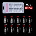 10 Farklı Boy 100 Adet Ölçekli Poly Jel Kalıp Tips Farklı Şekillerde Poly Jel Kalıp Tips V70