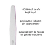 100-180 Çift Taraflı Kağıt Törpü Yıkanabilir Profesyonel Törpü Kalıcı Oje Protez Tırnak 10 Adet