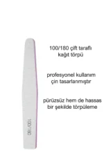 100-180 Çift Taraflı Kağıt Törpü Yıkanabilir Profesyonel Törpü Kalıcı Oje Protez Tırnak 10 Adet