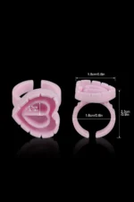 100 Adet Ipek Kirpik Demet Tutucu Yüzük Yapıştırıcı Kabı -  İpek Kirpik Volume Yapıştırıcı Yüzüğü - Görsel 2