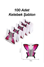 100 Adet Kelebek Protez Tırnak Uzatma Şablon Jel Alt Form Şablonu