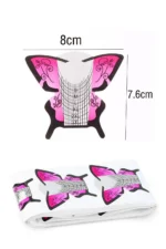 100 Adet Kelebek Protez Tırnak Uzatma Şablon Jel Alt Form Şablonu - Görsel 3