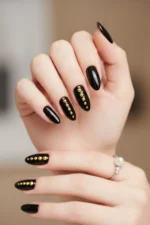 12'li Havyar Nail Art Charm Boncukları - Nail Art Çarm Süs Taşı - Protez Tırnak Süsü - Altın - Görsel 2