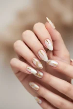 12'li Havyar Nail Art Charm Boncukları - Nail Art Çarm Süs Taşı - Protez Tırnak Süsü - Altın - Görsel 3