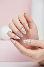 12'li Havyar Nail Art Charm Boncukları - Nail Art Çarm Süs Taşı - Protez Tırnak Süsü - Gümüş - Görsel 4