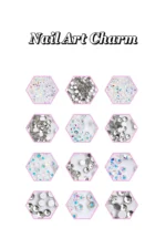 12'li Tırnak Süsleme - Nail Art Charm - Nail Art Süs Taşı - Makyaj Taşı - Protez Tırnak Süsü 1-83 - Görsel 2