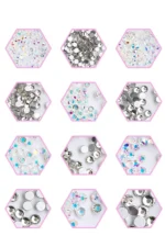 12'li Tırnak Süsleme - Nail Art Charm - Nail Art Süs Taşı - Makyaj Taşı - Protez Tırnak Süsü 1-83 - Görsel 3