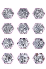 12'li Tırnak Süsleme - Nail Art Charm - Nail Art Süs Taşı - Makyaj Taşı - Protez Tırnak Süsü 104-10 - Görsel 2