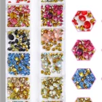 12'li Tırnak Süsleme - Nail Art Charm - Nail Art Süs Taşı - Makyaj Taşı - Protez Tırnak Süsü 104-2