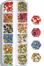 12'li Tırnak Süsleme - Nail Art Charm - Nail Art Süs Taşı - Makyaj Taşı - Protez Tırnak Süsü 104-2