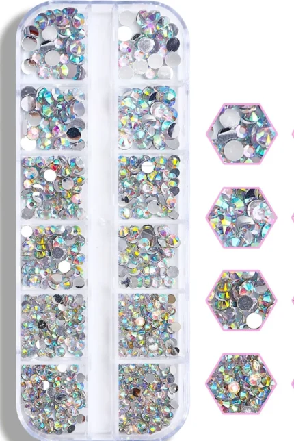 12'li Tırnak Süsleme - Nail Art Charm - Nail Art Süs Taşı - Makyaj Taşı - Protez Tırnak Süsü 111-9