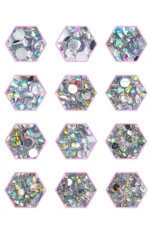 12'li Tırnak Süsleme - Nail Art Charm - Nail Art Süs Taşı - Makyaj Taşı - Protez Tırnak Süsü 111-9 - Görsel 2