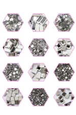 12'li Tırnak Süsleme - Nail Art Charm - Nail Art Süs Taşı - Makyaj Taşı - Protez Tırnak Süsü 505-1 - Görsel 2