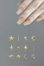 12'li Tırnak Süsleme - Nail Art Charm - Nail Art Süs Taşı - Protez Tırnak Çarm Süsü 1-31 - Görsel 6