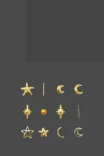 12'li Tırnak Süsleme - Nail Art Charm - Nail Art Süs Taşı - Protez Tırnak Çarm Süsü 1-31 - Görsel 7