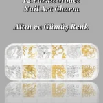 12'li Tırnak Süsleme - Nail Art Charm - Nail Art Süs Taşı - Protez Tırnak Çarm Süsü 187-14