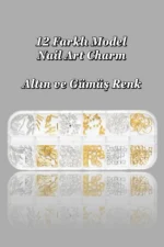 12'li Tırnak Süsleme - Nail Art Charm - Nail Art Süs Taşı - Protez Tırnak Çarm Süsü 187-14