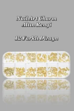 12'li Tırnak Süsleme - Nail Art Charm - Nail Art Süs Taşı - Protez Tırnak Çarm Süsü 187-3 - Görsel 4