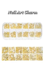 12'li Tırnak Süsleme - Nail Art Charm - Nail Art Süs Taşı - Protez Tırnak Çarm Süsü 187-7 - Görsel 3