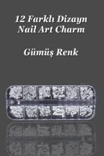 12'li Tırnak Süsleme - Nail Art Charm - Nail Art Süs Taşı - Protez Tırnak Çarm Süsü 32-11