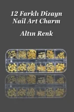 12'li Tırnak Süsleme - Nail Art Charm - Nail Art Süs Taşı - Protez Tırnak Çarm Süsü 32-4