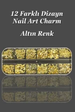 12'li Tırnak Süsleme - Nail Art Charm - Nail Art Süs Taşı - Protez Tırnak Çarm Süsü 32-9