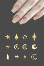 12'li Tırnak Süsleme - Nail Art Charm - Nail Art Süs Taşı - Protez Tırnak Çarm Süsü 32-9 - Görsel 2
