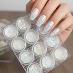 12'li Tırnak Süsleme Sim Seti. Her Sim Kutusunda 12 Farklı Renk Nail Art Pul Sim Seti - BEYAZ12LISIM