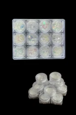 12'li Tırnak Süsleme Sim Seti. Her Sim Kutusunda 12 Farklı Renk Nail Art Pul Sim Seti - BEYAZ12LISIM - Görsel 2
