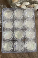 12'li Tırnak Süsleme Sim Seti. Her Sim Kutusunda 12 Farklı Renk Nail Art Pul Sim Seti - BEYAZ12LISIM - Görsel 5