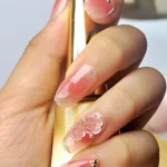 24 Adet Balerin Takma Tırnak Seti Orta Uzun Desenli Takma Tırnak Yapıştırıcı Set Hediye Z356