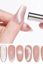 2 Adet Kedi Gözü Mıknatıs - Çok Kuvvetli Mıknatıs - Cat Eye Magnet - Kalıcı Oje - Buyuk Yuvarlak 8 - Görsel 3