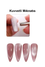 2 Adet Kedi Gözü Mıknatıs - Çok Kuvvetli Mıknatıs - Cat Eye Magnet - Kalıcı Oje - Buyuk Yuvarlak 8 - Görsel 4