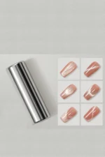 2 Adet Kedi Gözü Mıknatıs - Çok Kuvvetli Mıknatıs - Cat Eye Magnet - Kalıcı Oje - Buyuk Yuvarlak 8 - Görsel 5