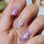 24 Adet Protez Tırnak Görünümlü Taşlı Takma Tırnak Seti GKDZ163-1