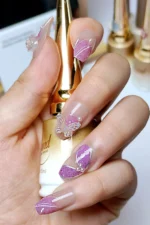 24 Adet Protez Tırnak Görünümlü Taşlı Takma Tırnak Seti GKDZ163-4