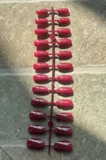 24 Adet Bordo Oval Orta Uzun Takma Tırnak 823 - Görsel 5