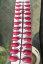 24 Adet Bordo Oval Orta Uzun Takma Tırnak 823 - Görsel 7