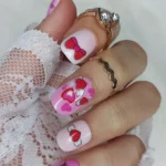 24 Adet Çocuklar için Renkli Kısa Takma Tırnak  TET121