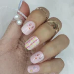 24 Adet Çocuklar için Renkli Kısa Takma Tırnak  TET129