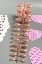 24 Adet Kare Kısa Takma Tırnak Kare 1133 - Görsel 5