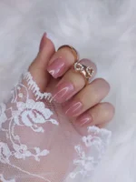 24 Adet Kısa Kare Takma Tırnak Seti 1551 - Görsel 2