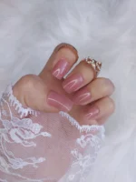 24 Adet Kısa Kare Takma Tırnak Seti 1551 - Görsel 3