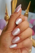 24 Adet İnci Tozu Kısa Takma Tırnak Seti W1209 - Görsel 5