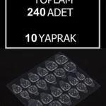 240 Adet Çift Taraflı Yapıştırıcı Bant Takma Tırnak Yapıştırıcı Cilde Zarar Vermez