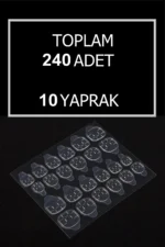 240 Adet Çift Taraflı Yapıştırıcı Bant Takma Tırnak Yapıştırıcı Cilde Zarar Vermez
