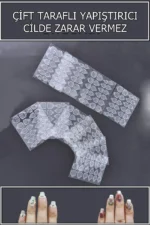 240 Adet Çift Taraflı Yapıştırıcı Bant Takma Tırnak Yapıştırıcı Cilde Zarar Vermez - Görsel 5