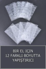 240 Adet Çift Taraflı Yapıştırıcı Bant Takma Tırnak Yapıştırıcı Cilde Zarar Vermez - Görsel 6